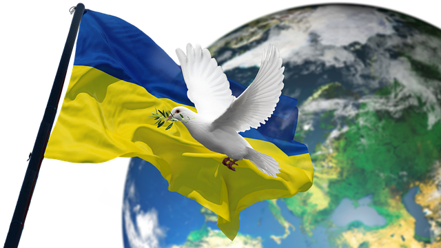 gołąbek pokoju na Ukrainie